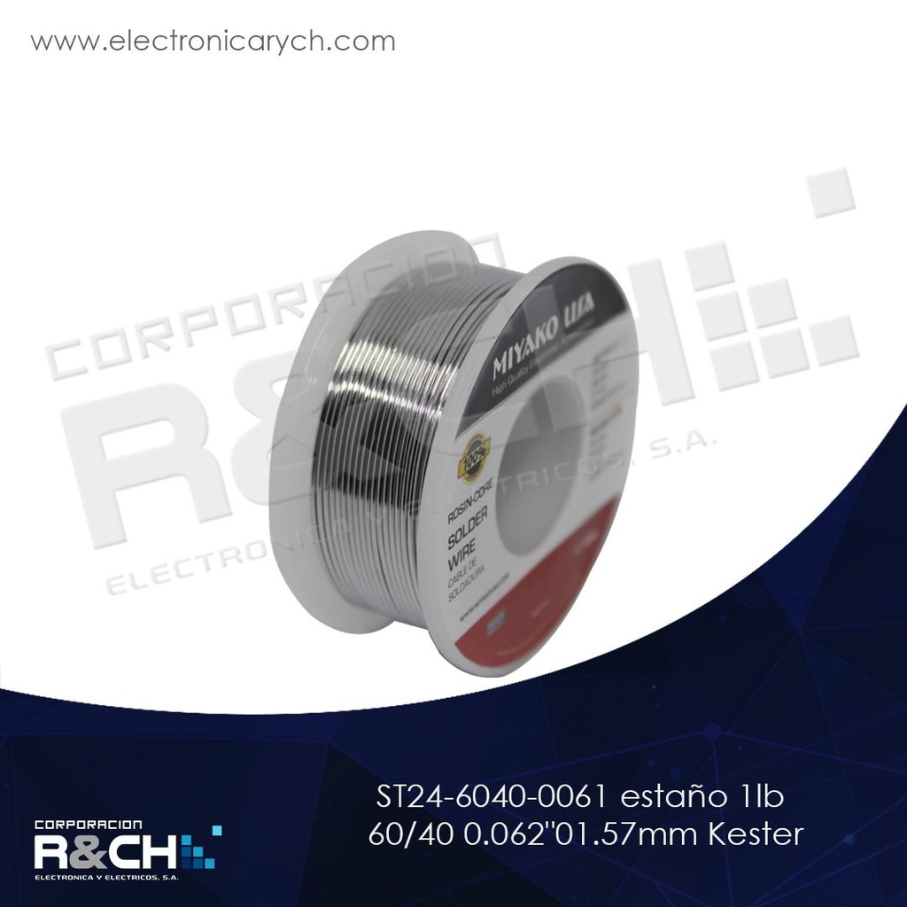 ST24-6040-0061 estaño 1lb 60/40 0.062"01.57mm Kester