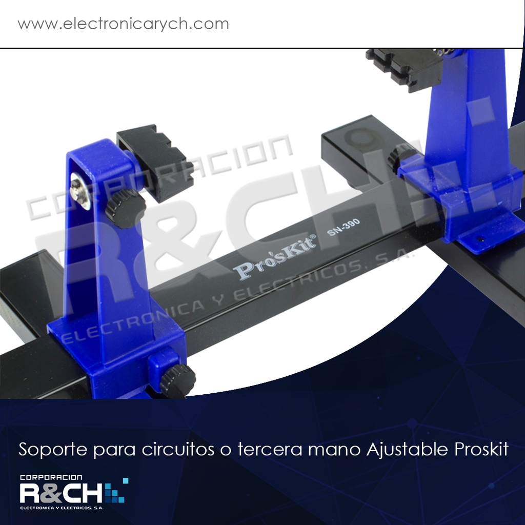 SN-390 soporte para circuitos o tercera mano ajustable Proskit