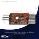 MD-FC-109 Módulo microfono electret alta sensibilidad ganancia 20dB