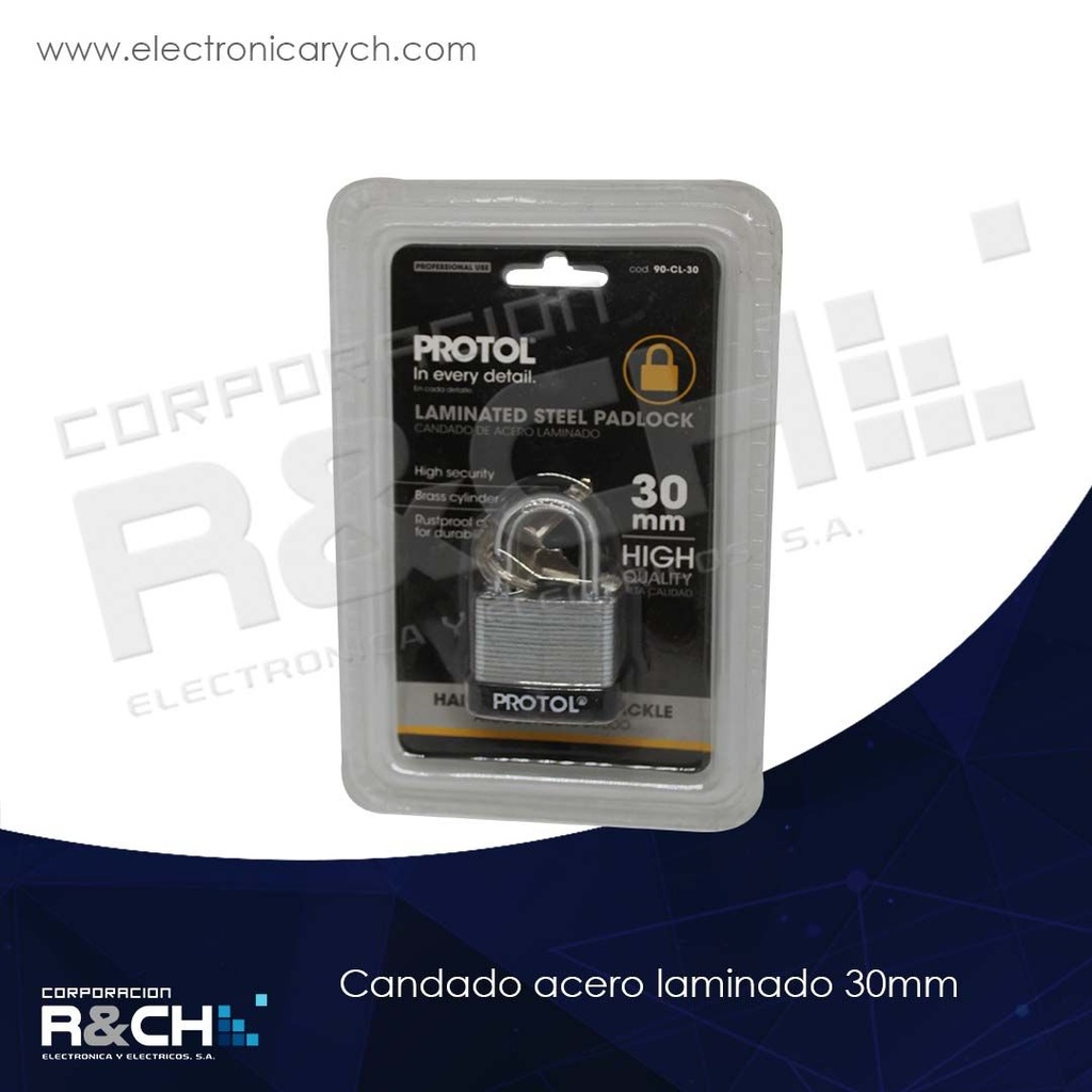 HM-90-CL-30 candado acero laminado 30mm