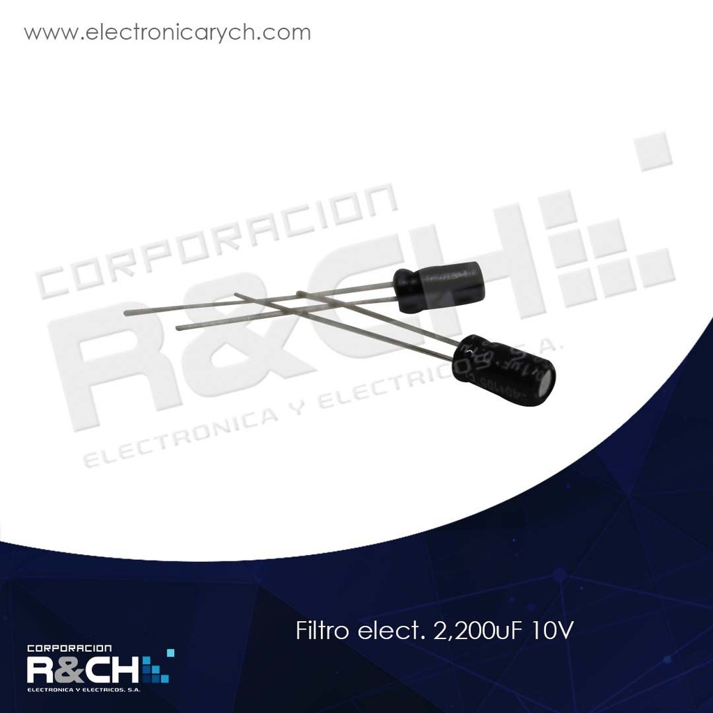 FE-2200U/10 filtro elect. 2,200uF 10V