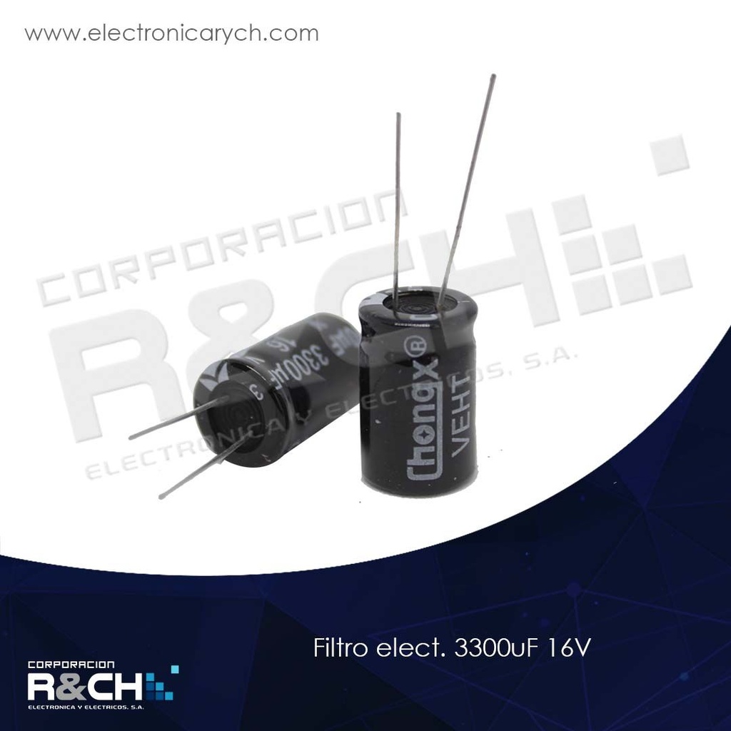 FE-3300U/16 filtro elect. 3300uF 16V