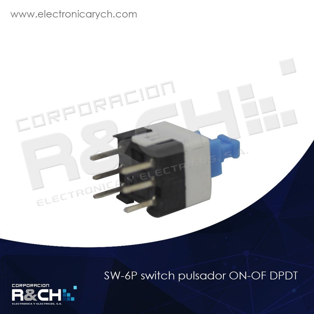 SW-6P switch pulsador ON-OF DPDT