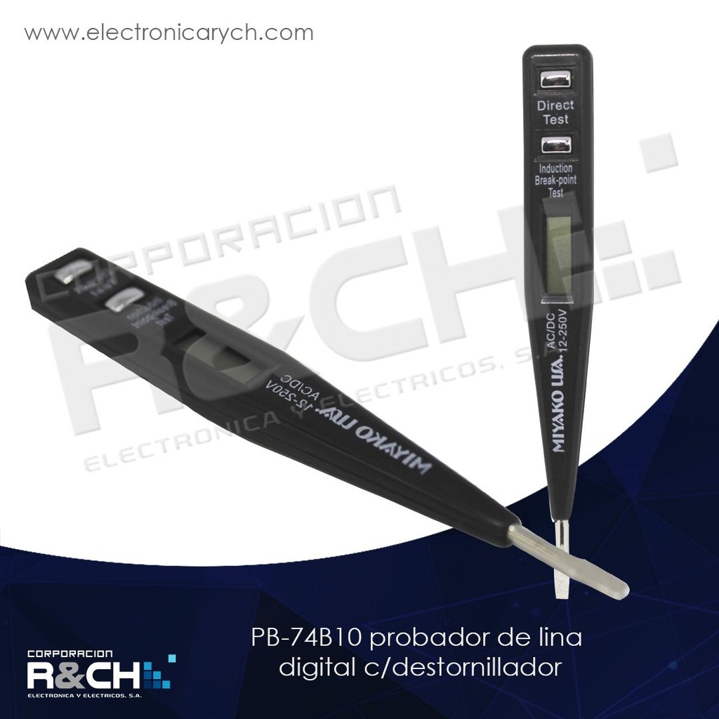 PB-74B10 probador de lina digital c/destornillador