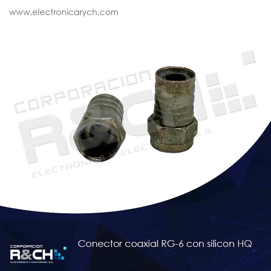 CN-RG60 conector coaxial RG-6 con silicon HQ
