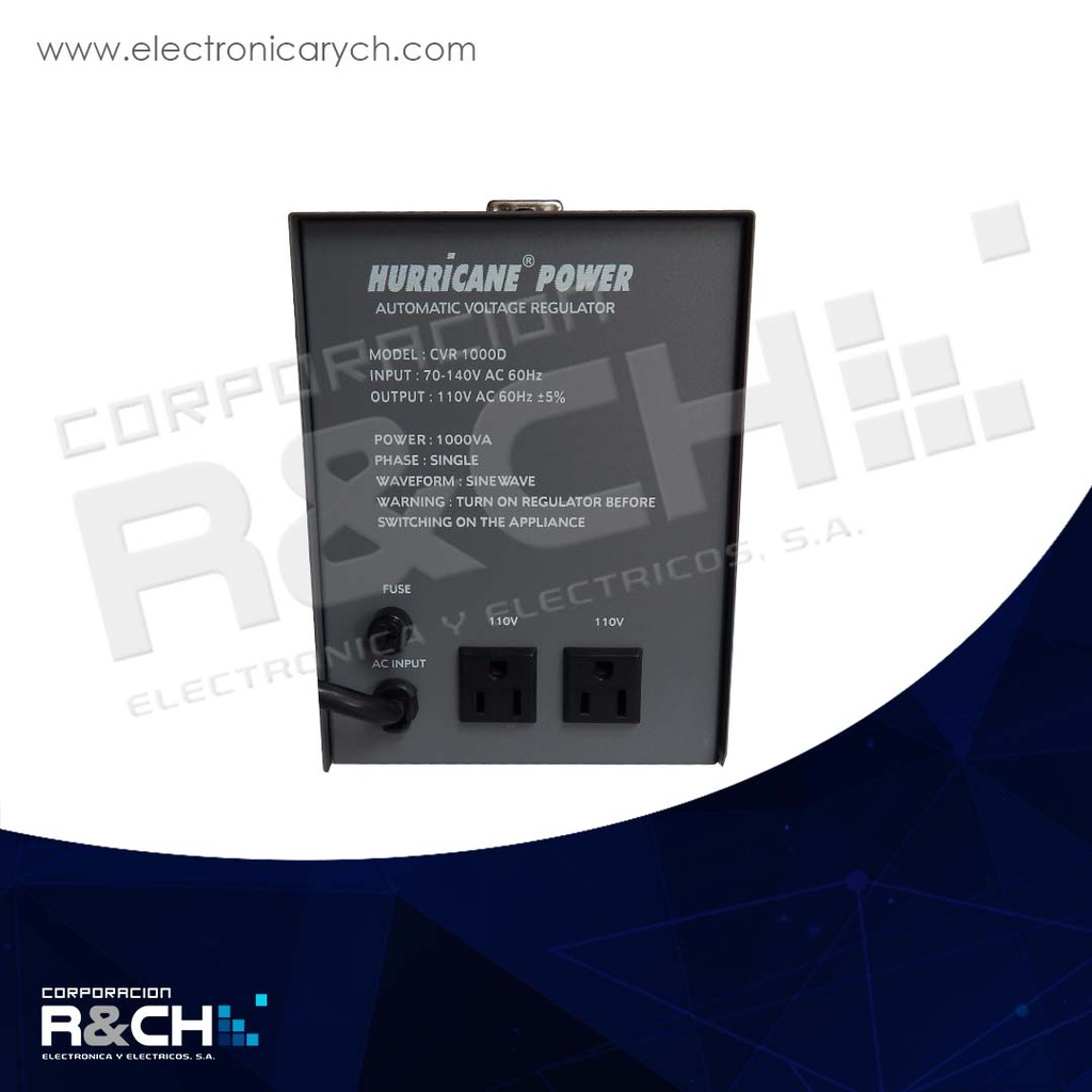 CVR-1000D regulador automatico de voltaje 1000W