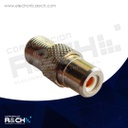 F-65 adaptador jack RCA a jack coaxial con rosca