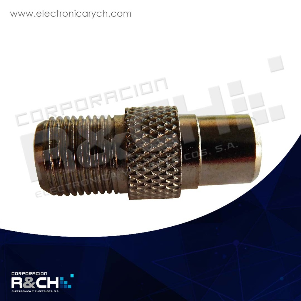 F-65 adaptador jack RCA a jack coaxial con rosca