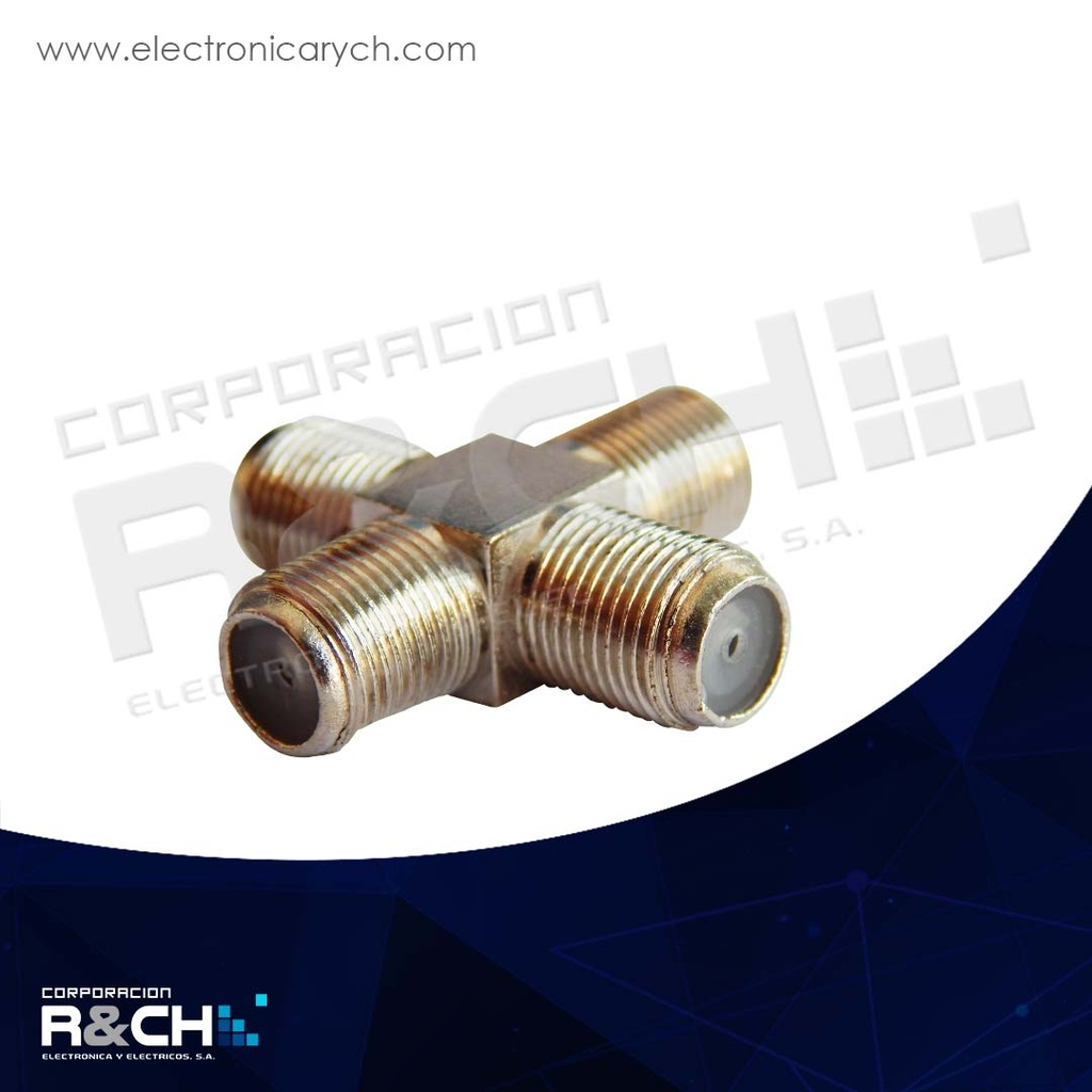 F-85 conector coaxial para derivación tipo cruz