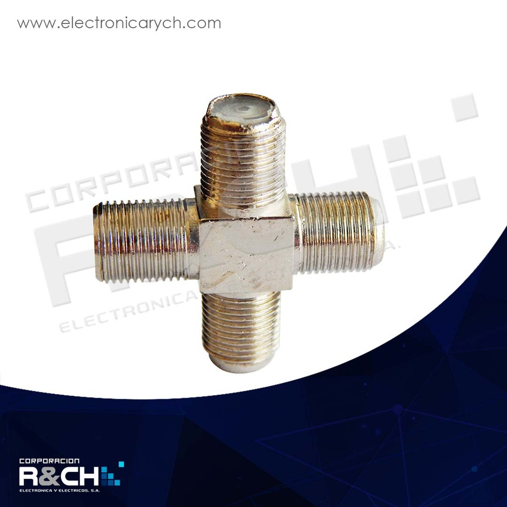F-85 conector coaxial para derivación tipo cruz