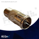 F-89 adaptador hembra coaxial a "Pal" plug a presion