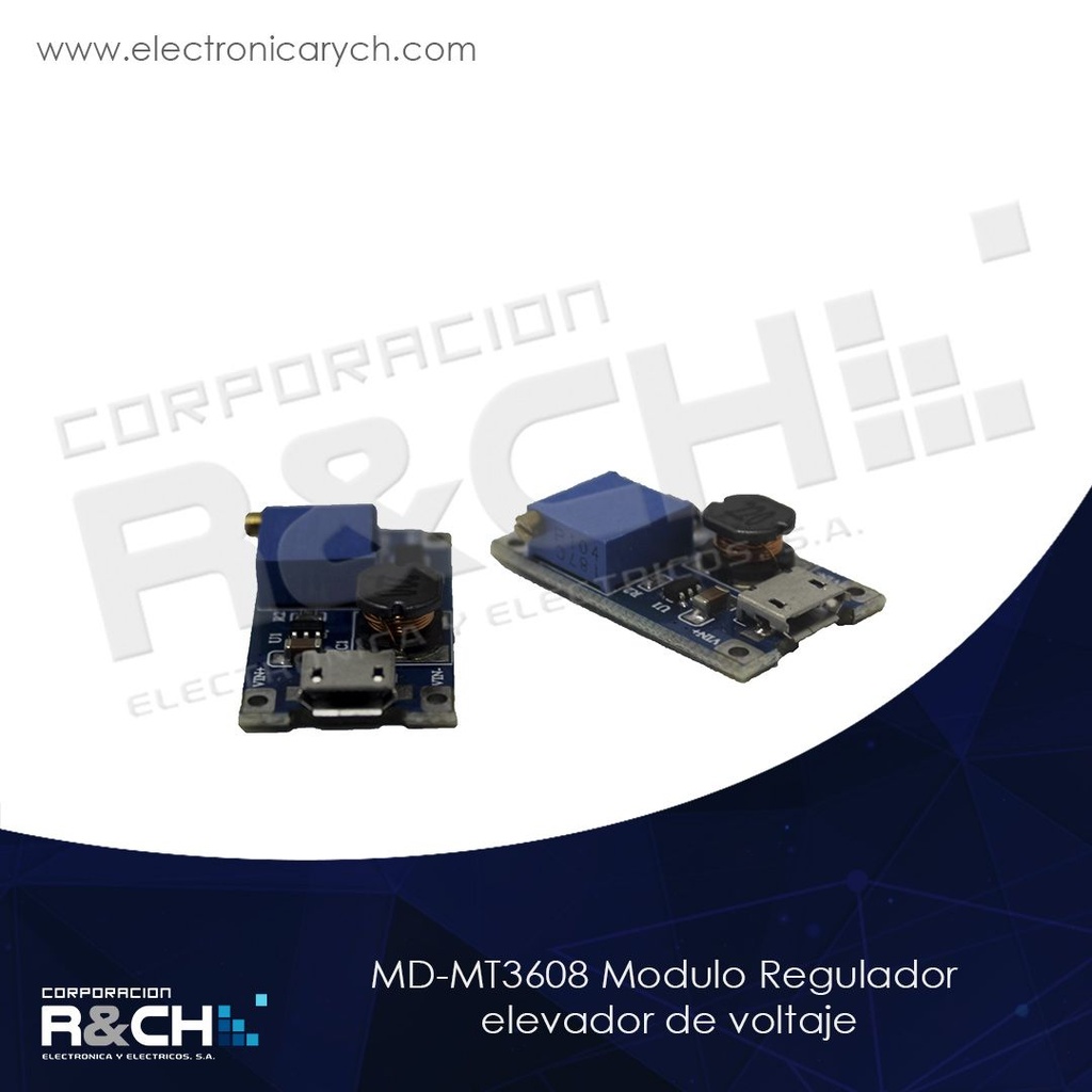 MD-MT3608 modulo regulador elevador de voltaje Vi=2-24 Vo=5-26V