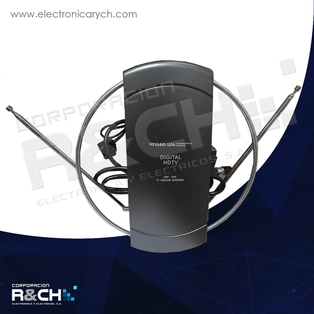 KF-4000 antena para interior soporta HDTV 1080p UHF-VHF