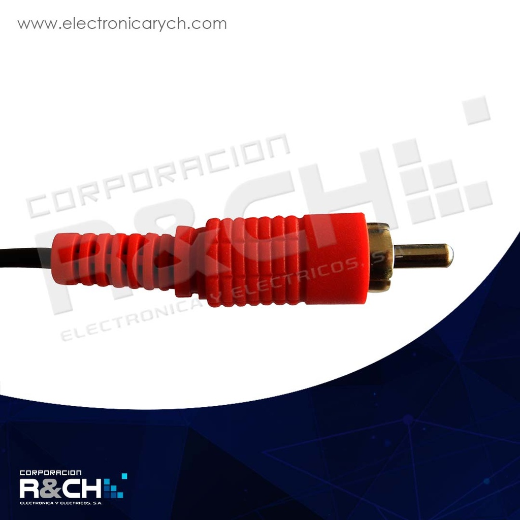 M-253G extension plug 3.5 angular a 3 lineas RCA plug 6 pies