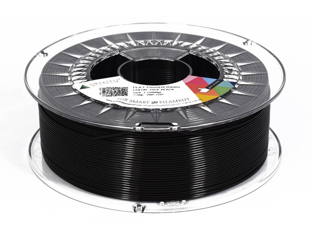 FE-0BK0A filamento PLA 1.75mm 1Kg TRUE BLACK SMARTFIL