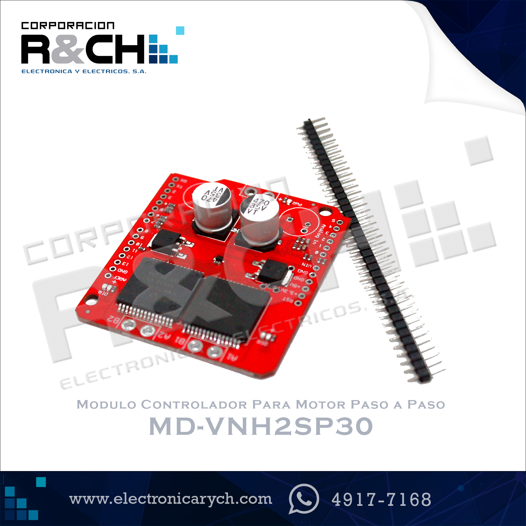 MD-VNH2SP30 Modulo Controlador Para Motor Paso a Paso VNH2SP30