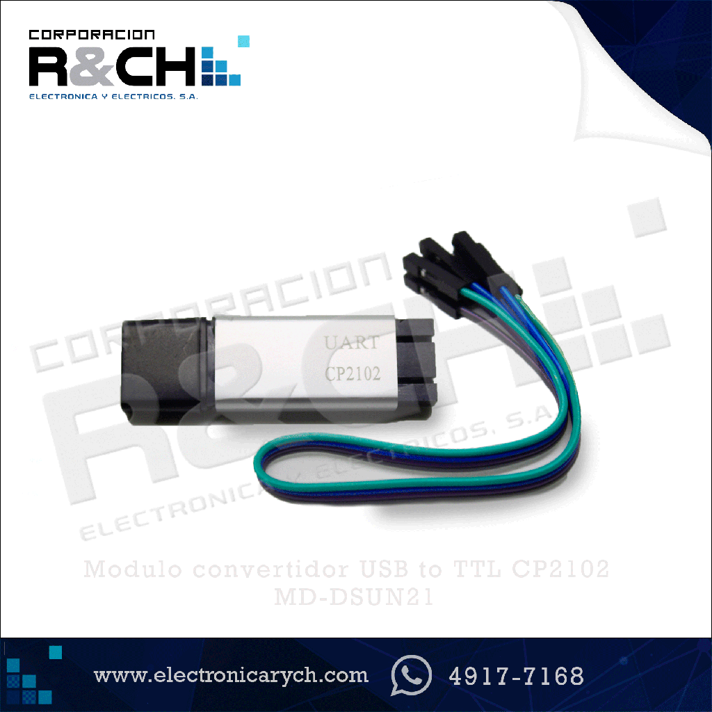 MD-DSUN21 modulo convertidor USB to TTL CP2102 aluminio 5 pin