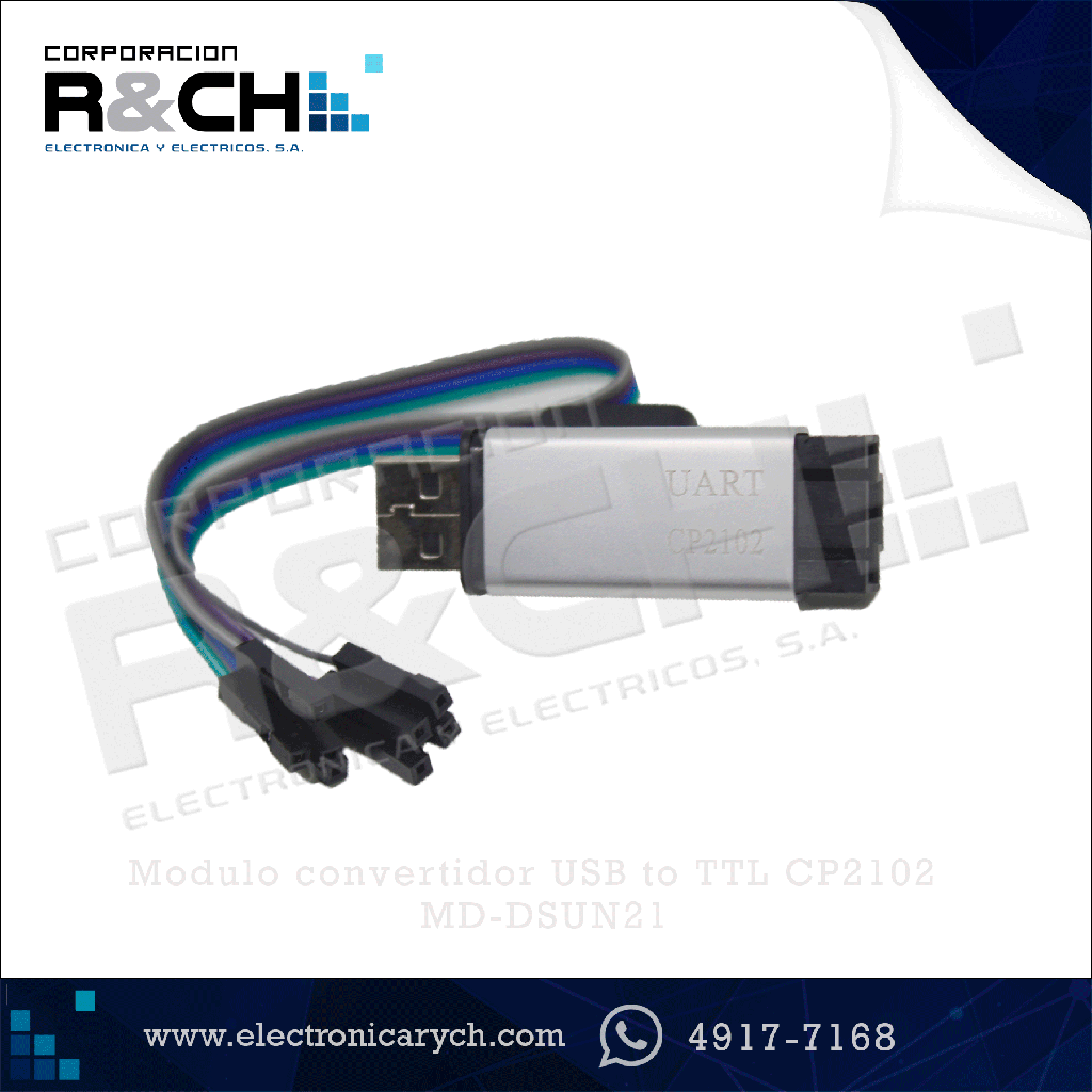 MD-DSUN21 modulo convertidor USB to TTL CP2102 aluminio 5 pin