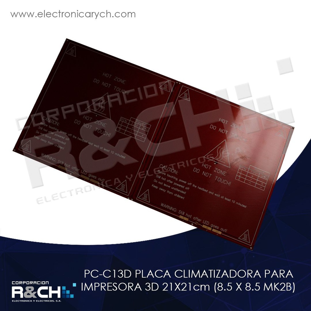 PC-CI3D placa climatizadora para impresora 3D 21x21cm (8.5"x8.5" MK2B