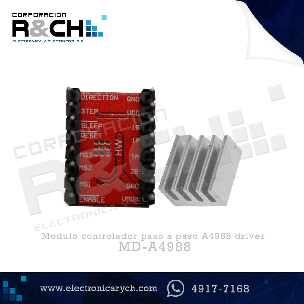 MD-A4988 modulo controlador paso a paso A4988 driver