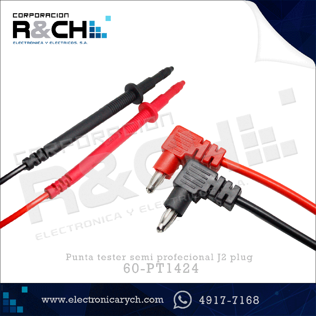 60-PT1424 punta tester semi profecional J2 plug