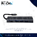 HUB-81 Hub 8 en 1 tipo C a HDMI+PD+3  USB3.0+RJ45+2 Puerto de lector de tarjetas