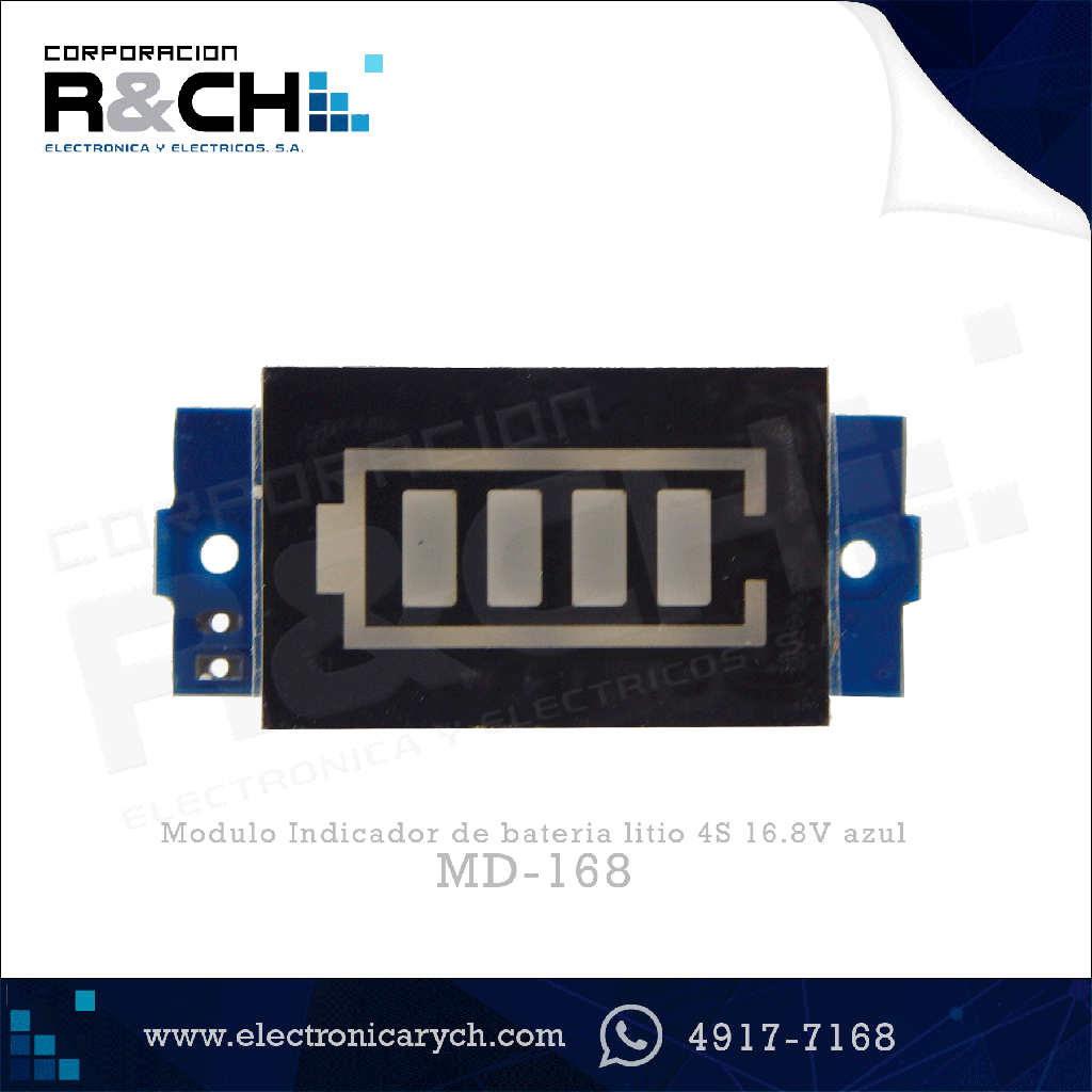 MD-168 Modulo Indicador de bateria litio 4S 16.8V azul