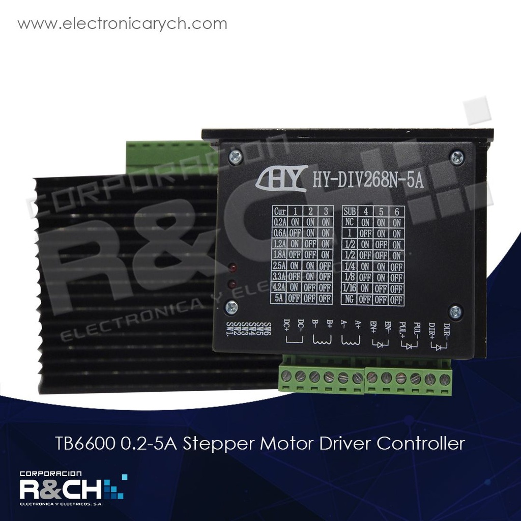 MD-268N modulo controlador de motores stepper .2-5A 50VDC model TB6600HG