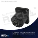 JC-84 jack speakon hembra para chasis tipo neutrik 31x21mm aprox
