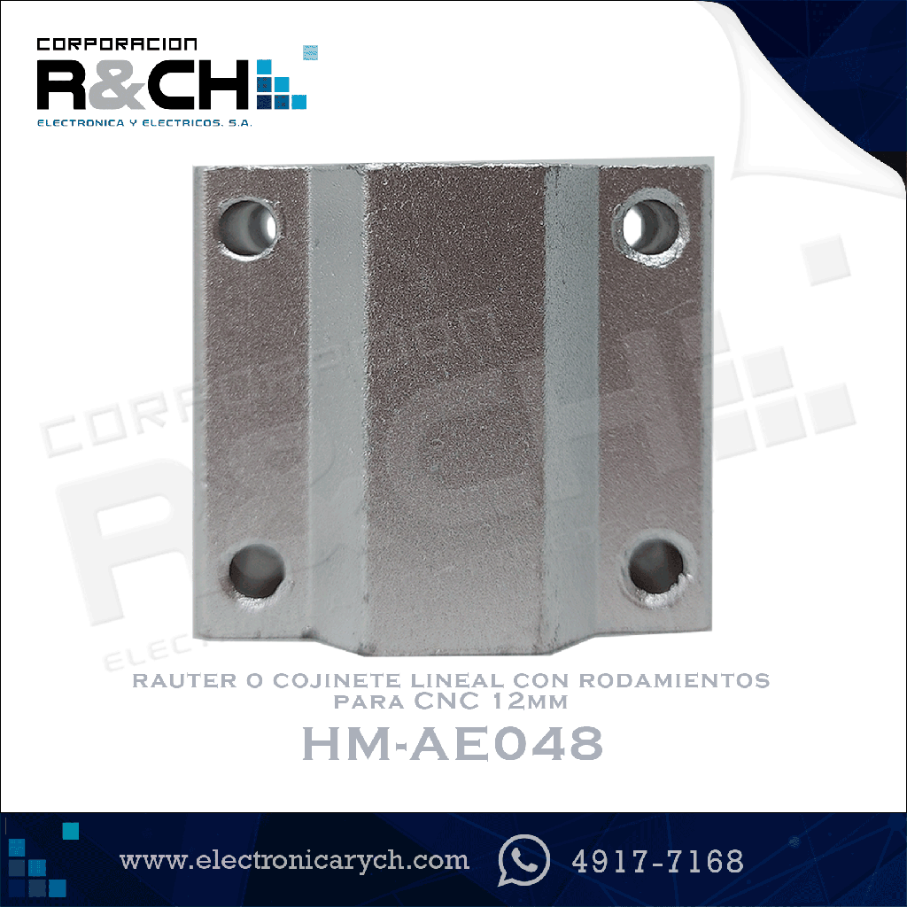 HM-AE048 rauter o cojinete lineal con rodamientos para CNC 12mm