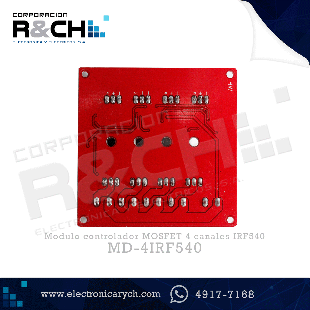 MD-4IRF540 modulo controlador MOSFET  4 canales IRF540