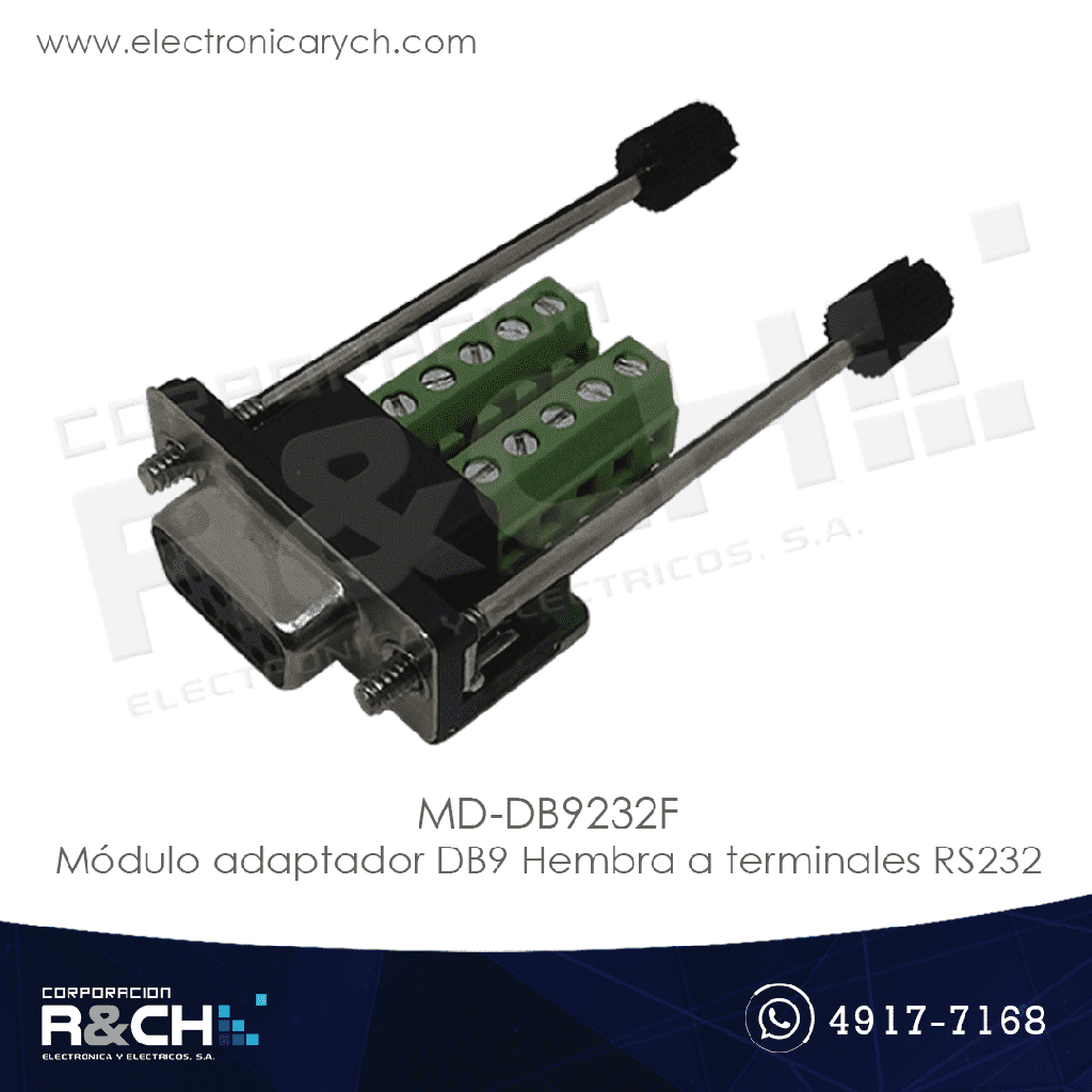 MD-DB9232F Módulo adaptador DB9 Hembra a terminales RS232