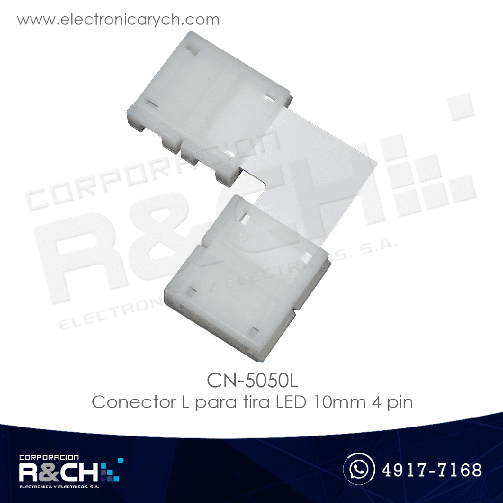 CN-5050L conector L para tira LED 10mm 4 pin