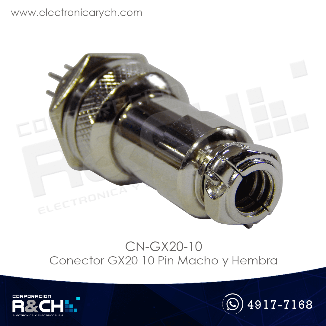 CN-GX20-10 Conector GX20 10 Pin Macho y Hembra