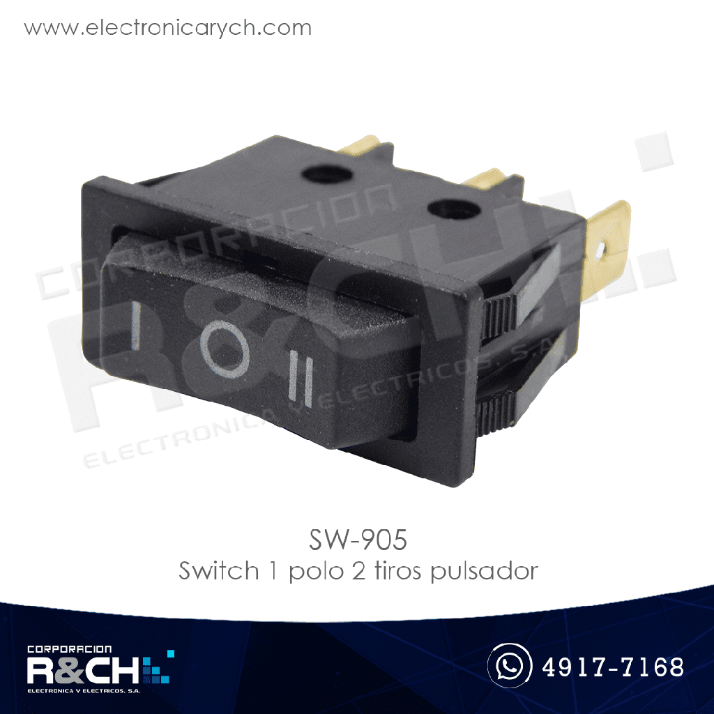 SW-905 switch 1 polo 2 tiros pulsador