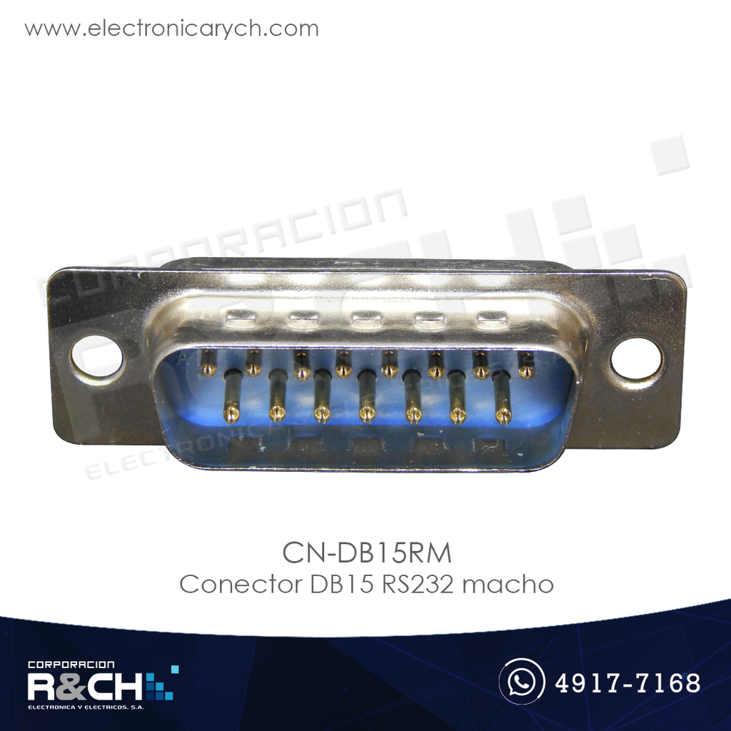 CN-DB15RM conector DB15 RS232 macho