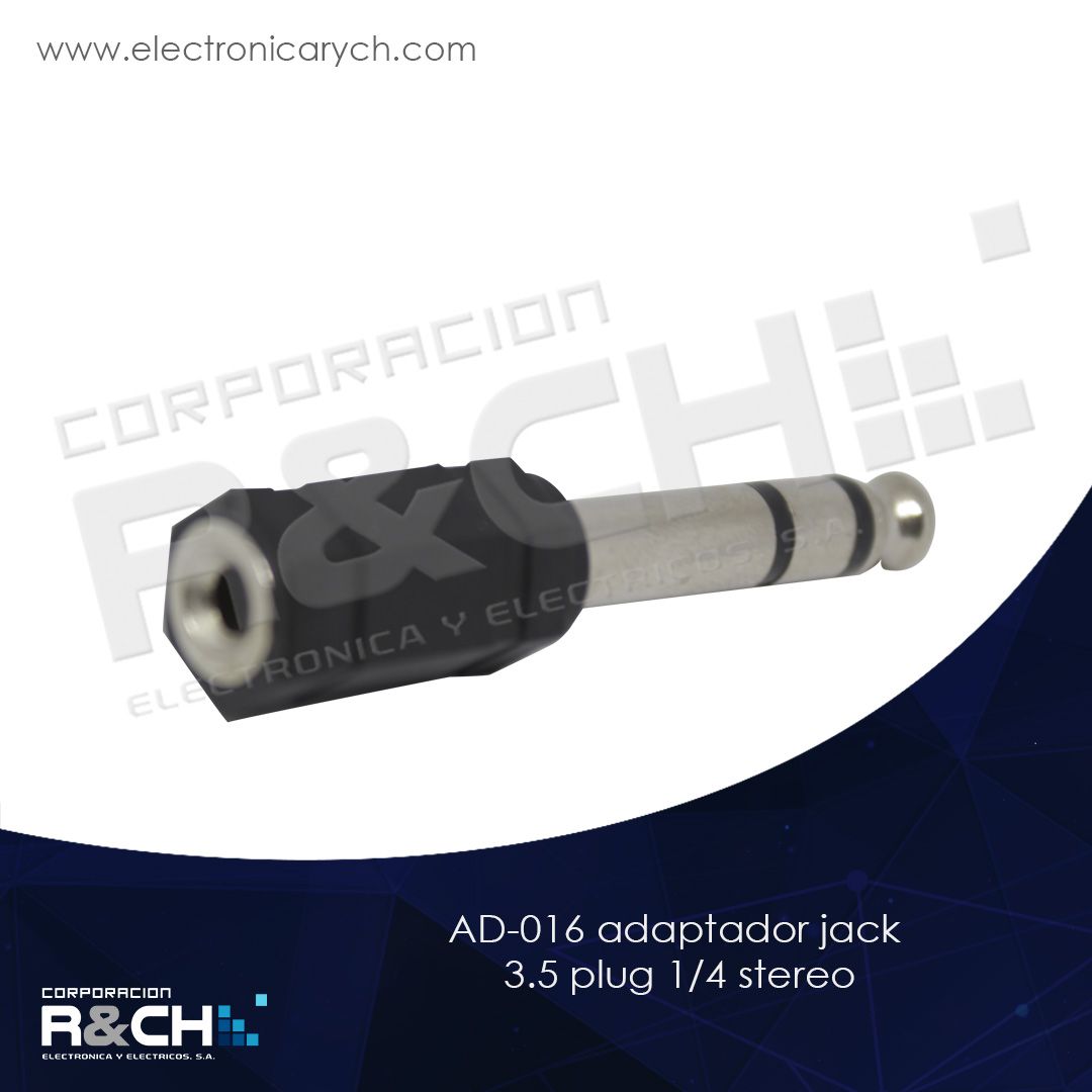 AD-016 adaptador jack 3.5 plug 1/4 stereo