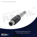 AD-024 adaptador jack RCA plug 1/4 mono