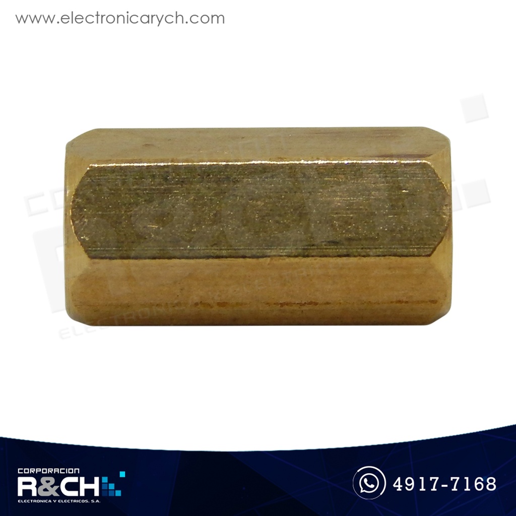 TN-10 Espaciador dorado 10mm hembra