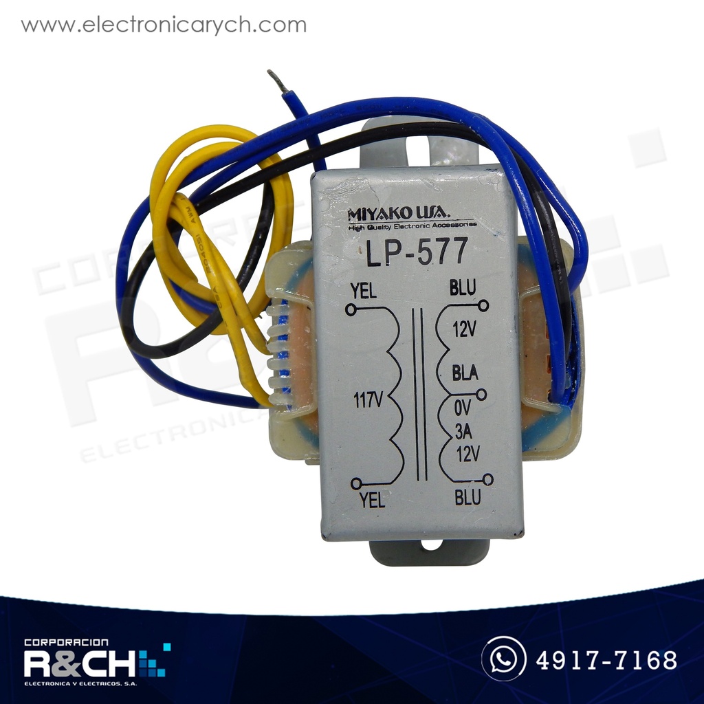 TF-24/3AT transformador 24V 3A c/tab