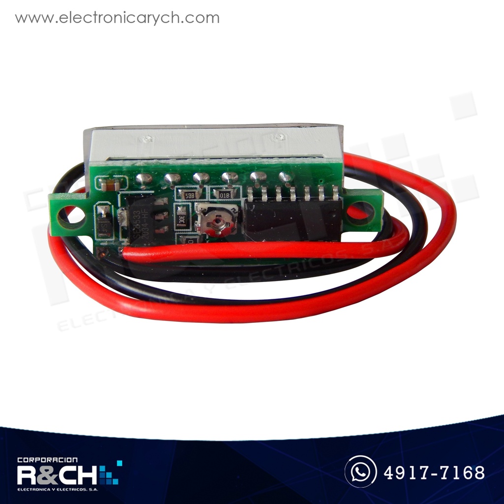 MD-DP28 Voltímetro 0.28" 2.5-30V dos lineas tipo display rojo
