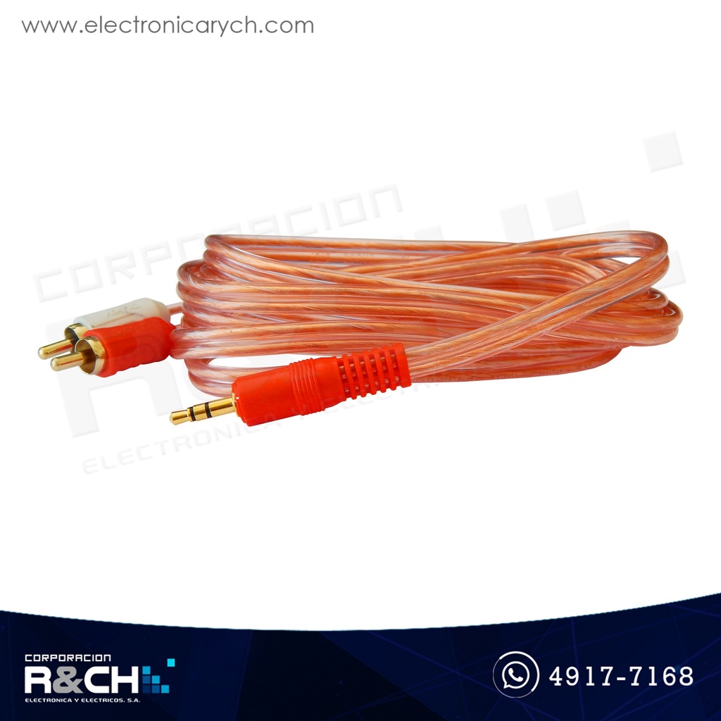 VZ-138 Extensión plug 3.5 stereo a 2 plug RCA 6 ft