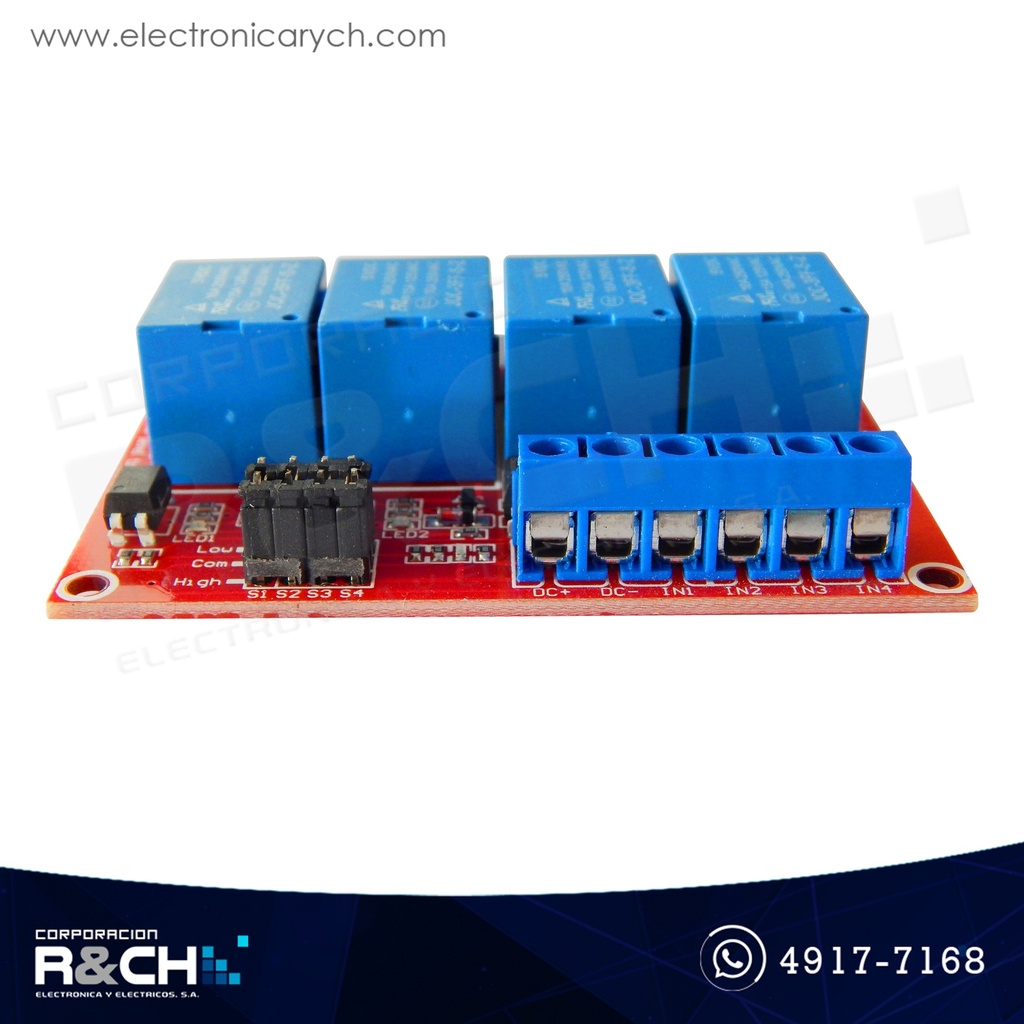RL-4C-5/15P Relay módulo 4 channel 5V 1 polo 2 tiros con optoacoplador