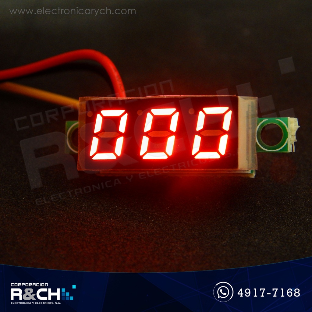 MD-DP28 Voltímetro 0.28" 2.5-30V dos lineas tipo display rojo