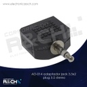 AD-014 adaptador jack 3.5x2 plug 3.5 stereo