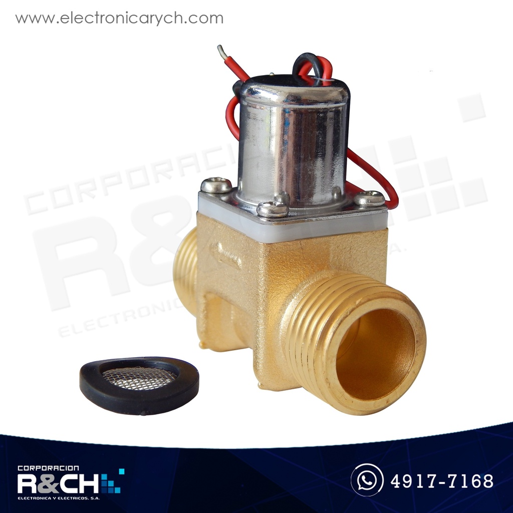 SEN-VE4 Electro Válvula 4.5VDC NC 1/2" una direccion rosca cobre horizontal