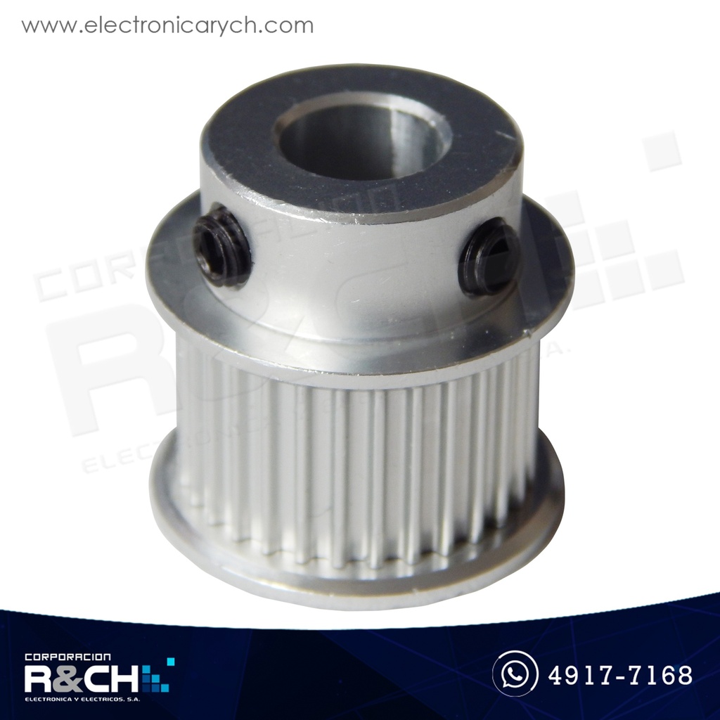 PL-3018 Polea GT2 dentada 30 dientes para faja 10mm diámetro eje 8mm