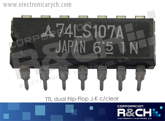NTE74LS107 TTL dual Flip-Flop J-K c/clear