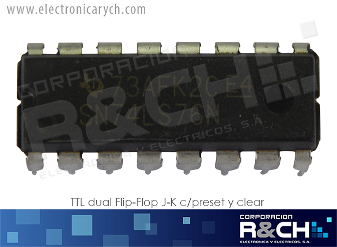 NTE74LS76 TTL dual Flip-Flop J-K c/preset y clear 74LS76