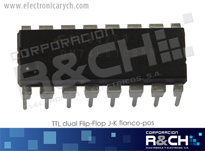 NTE74LS109 TTL dual Flip-Flop J-K flanco-pos 74LS109